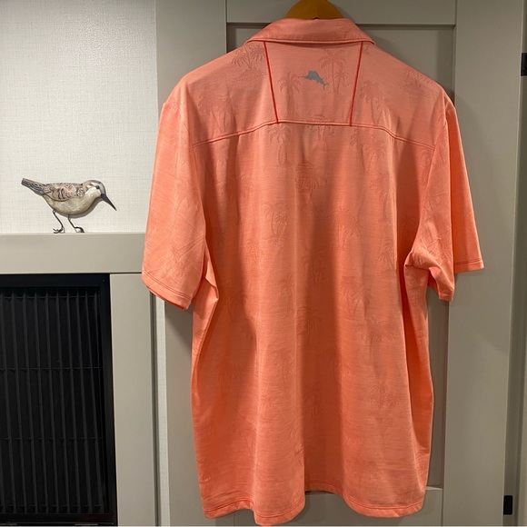 Tommy Bahama Men's Peach Polo Shirt - Picture 3 of 3
